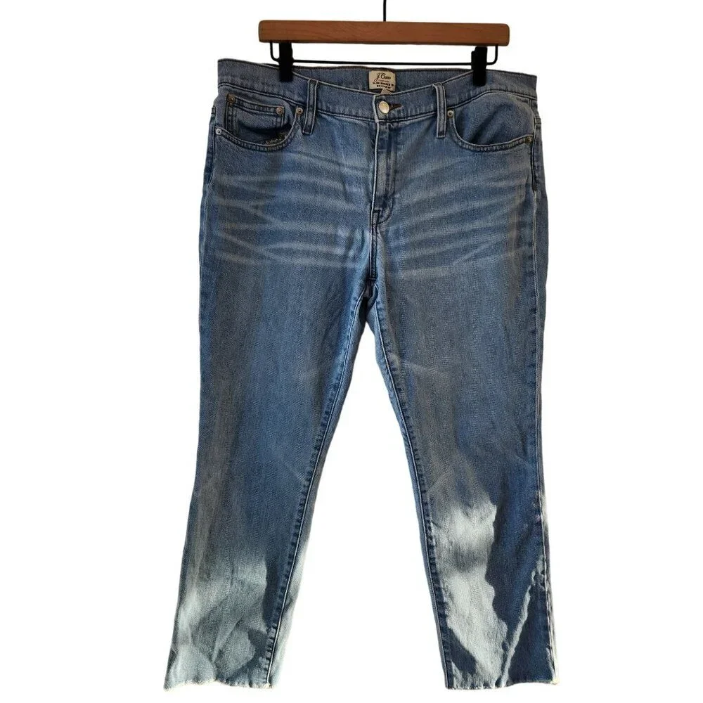 J. Crew Slim Broken In Boyfriend Jeans Light Wash Denim Women's 31